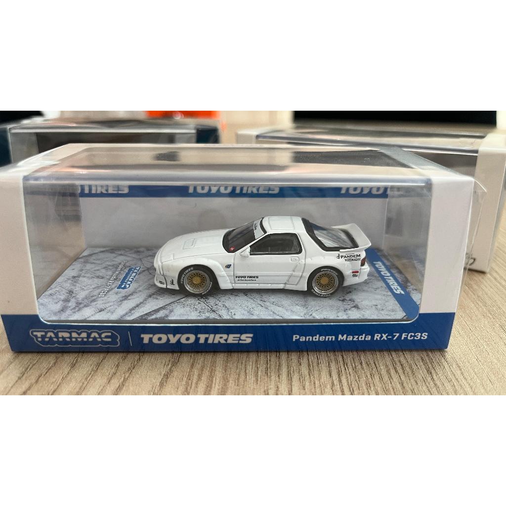 Diecast Tarmac Works Road 64 Pandem Toyo Tires Mazda RX 7 FC3S White