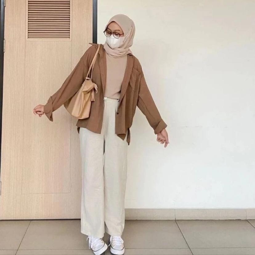 Manage | Greby | Kemeja Oversize Airflow Premium Crinkle | Kemeja Crinkle Wanita | Kemeja Wanita | K