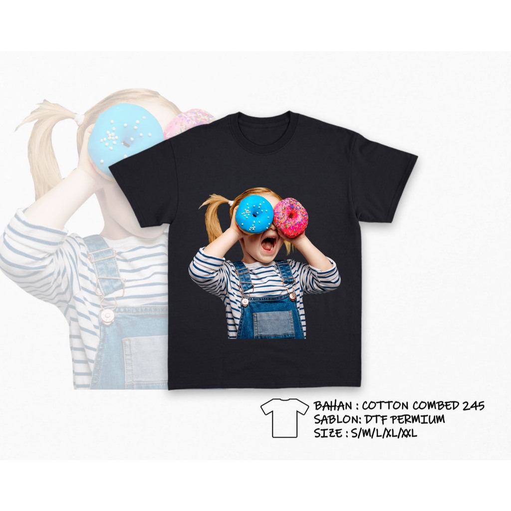 Kaos Baby Face Donuts /Kaos keren/Kaos viral/Kaos murah adem