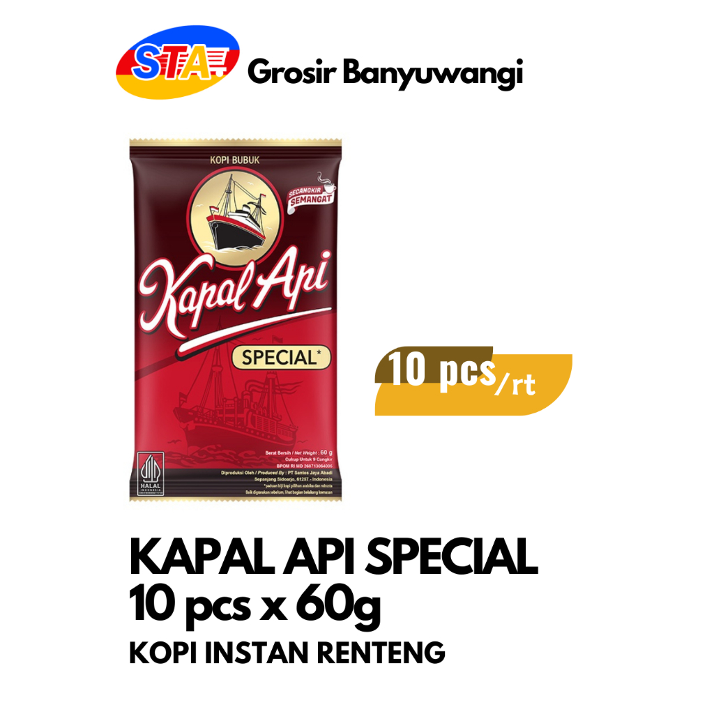 

[BWI] KAPAL API SPECIAL 60GR ISI 10 PCS | KOPI RENTENG