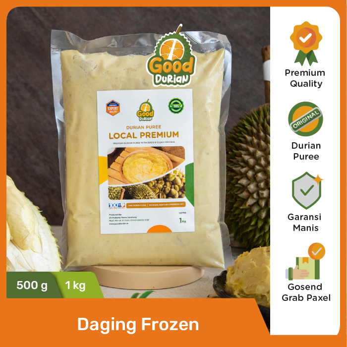 Daging Durian Frozen Montong Palu / Lokal Premium / Musang King Kualitas Terbaik - Good Durian