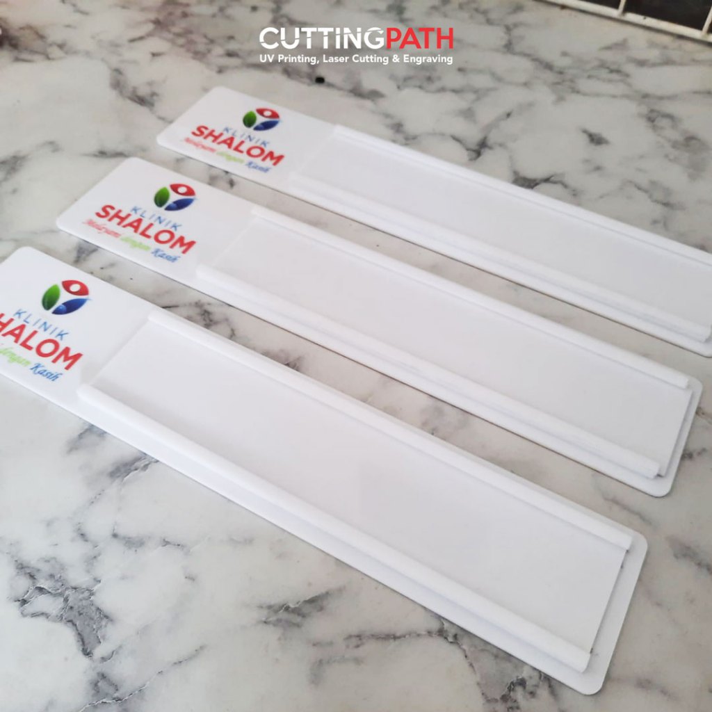 akrilik sign nama dokter model slide, slide akrilik papan nama dokter