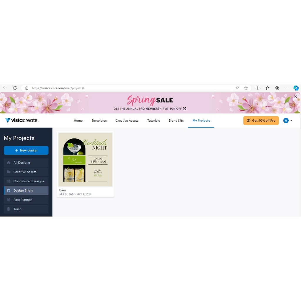 Akun Vistacreate Contributor