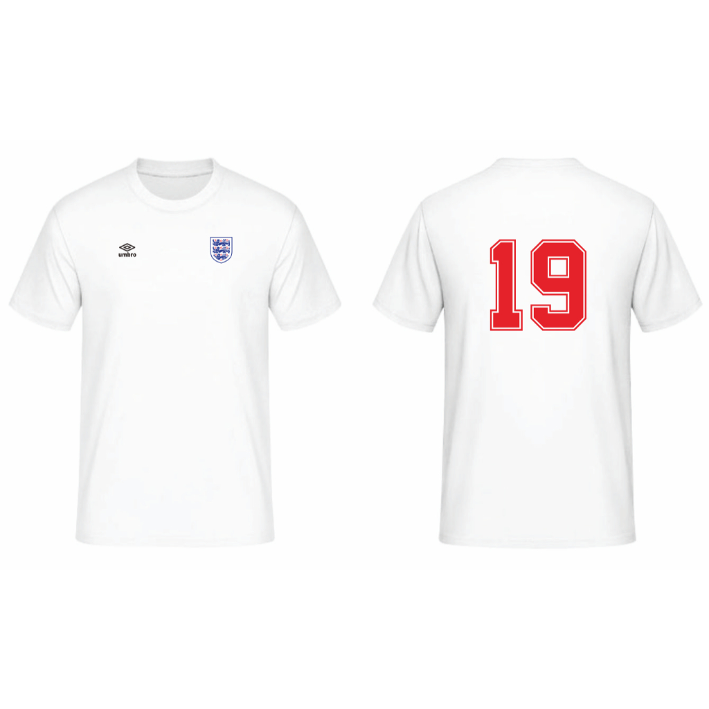 T-SHIRT KAOS ENGLAND WORLD CUP 1990 GASCOIGNE