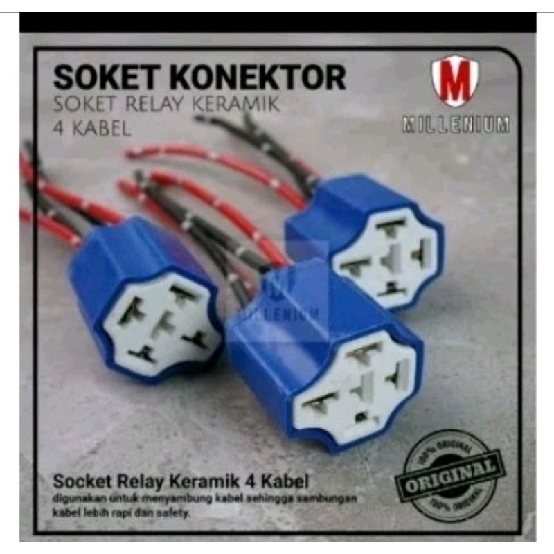 soket keramik kaki 4 soket relay hella soket betina 4 kaki