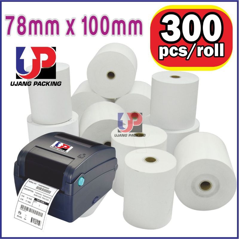 

18ROLL (1DUS/1KARTON) LABEL THERMAL 78X100/80X100 ISI 300PCS