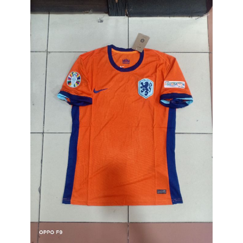 JERSEY BOLA GO TIMNAS BELANDA HOME FULL PATCH EURO 2024