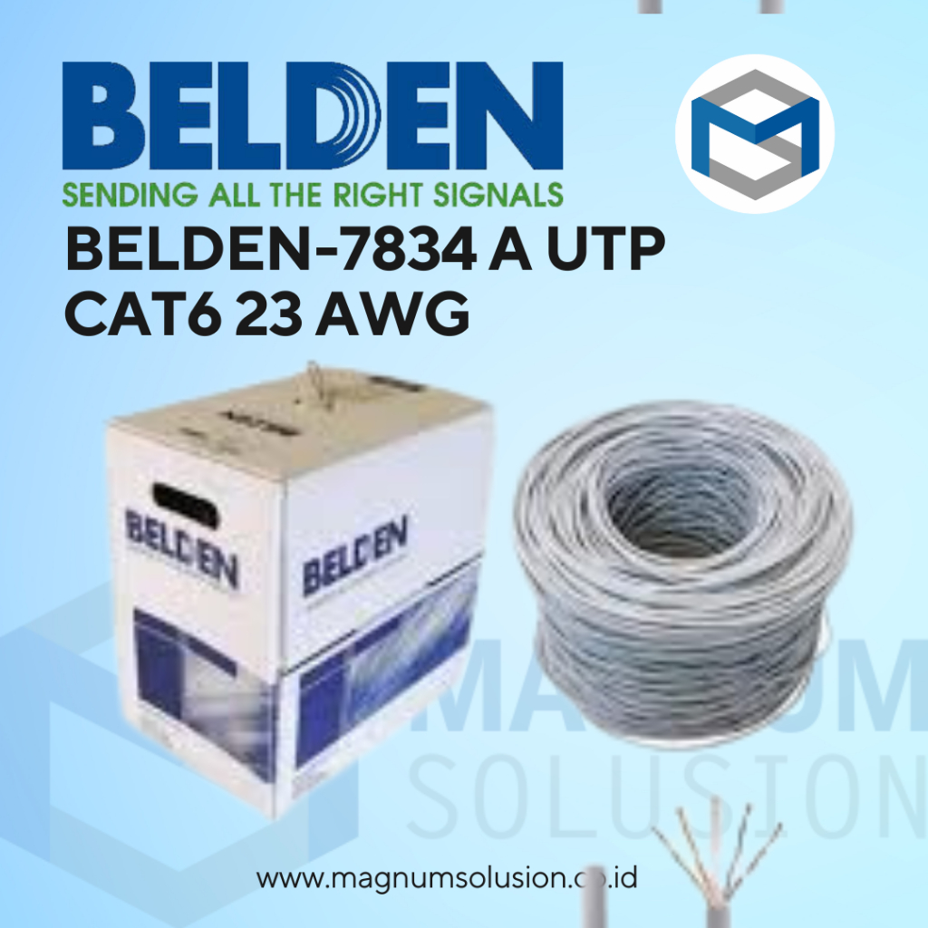 BELDEN-7834 A UTP CAT6 23 AWG || KABEL UTP CAT-6 BELDEN-7834 A 23 AWG