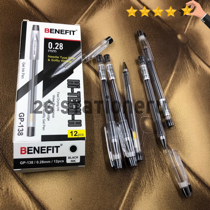 

Pulpen Hi tech benefit GP-138 0,28mm / Hitam