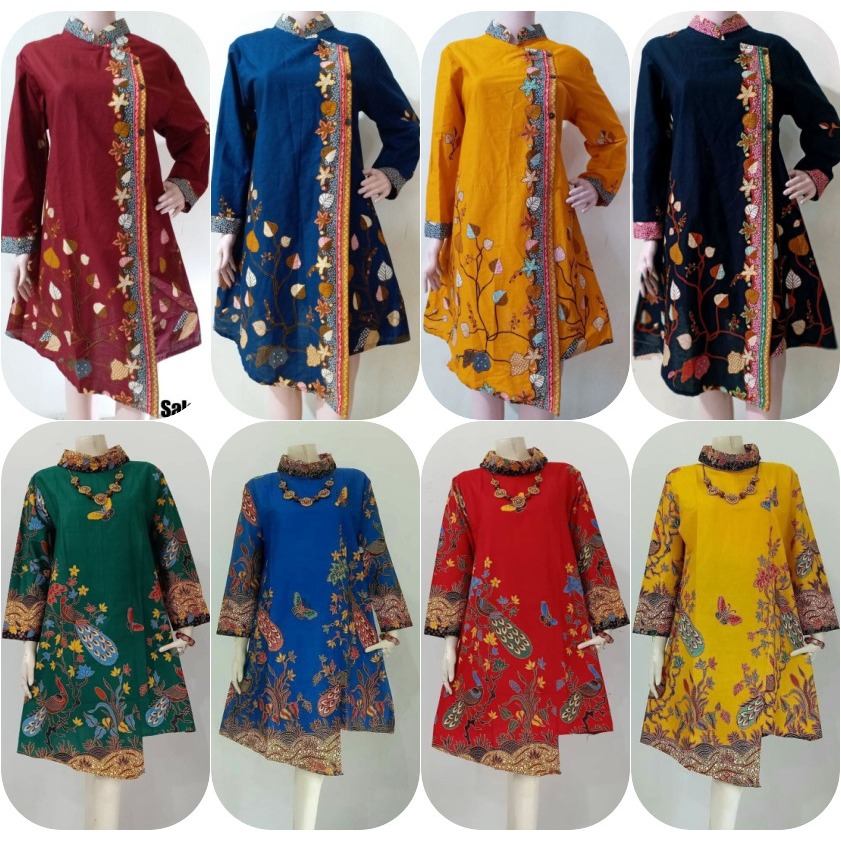 Tunik Batik Wanita Motif Terbaru Cocok buat seragaman dan segala acara Model Kimono