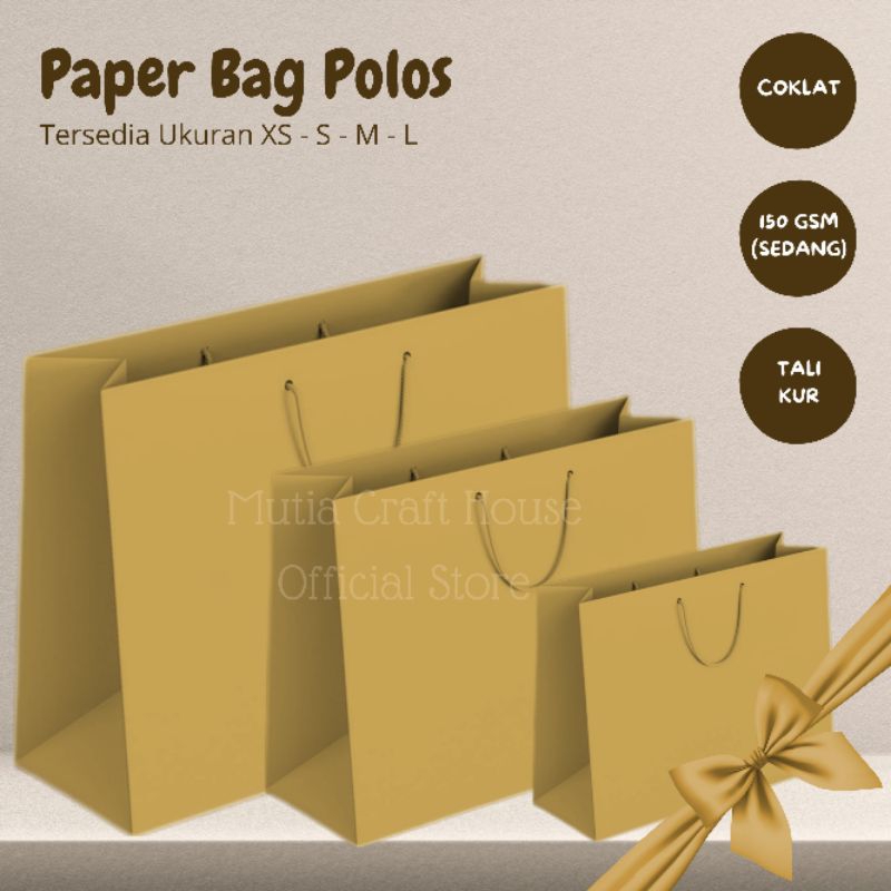 

Paper Bag Horizontal | Coklat Polos Ukuran XS S M L | Bahan Tebal Tidak Tipis | Tas Kado Tali Kur | Shopping Bag Landscape