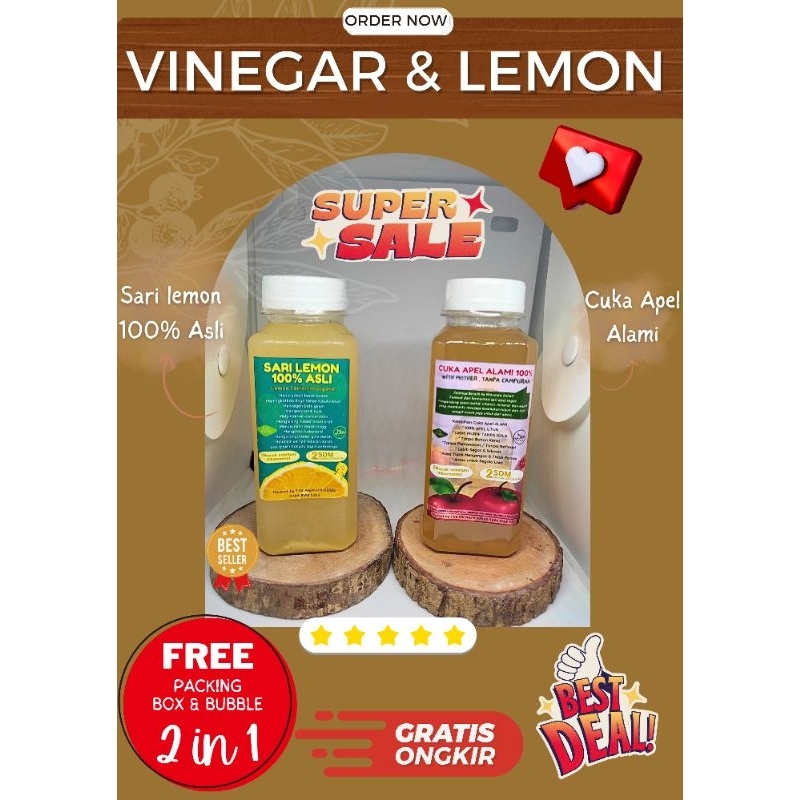 

Paket Vinegar & Lemon | cuka apel alami Lemon Murni 100%