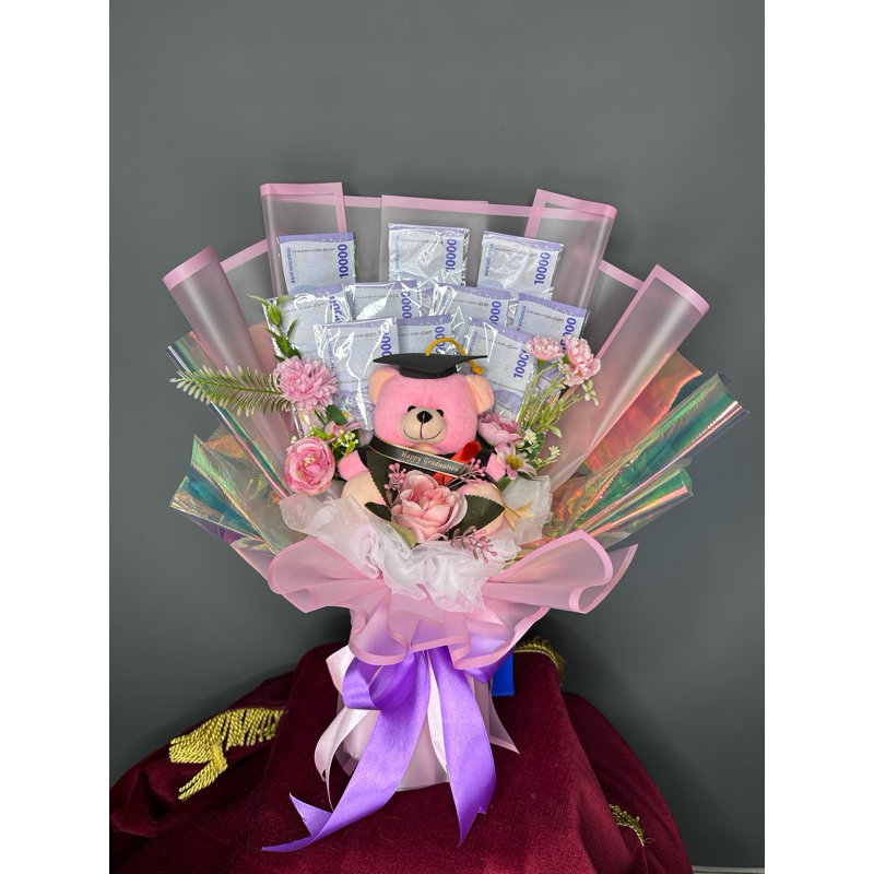 Money Flower Bouquet untuk Graduation/ Buket uang graduation