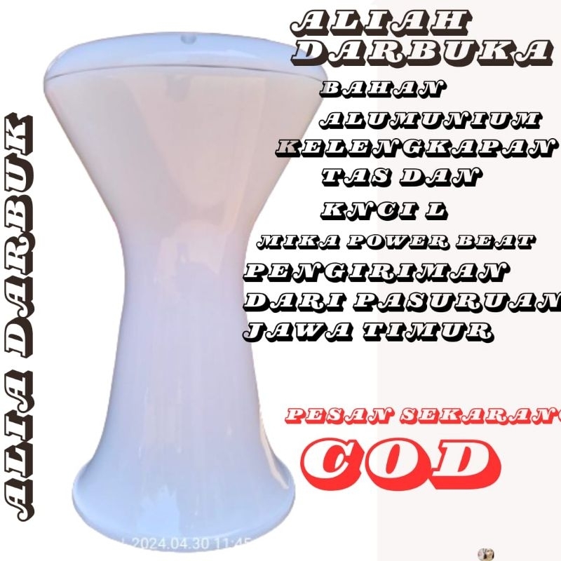 DARBUKA HITAM GILAP + TAS +KUNCI L)