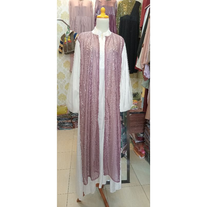 Gamis simer kombinasi berukat gamis lengan balon gamis kekinian gamis busui