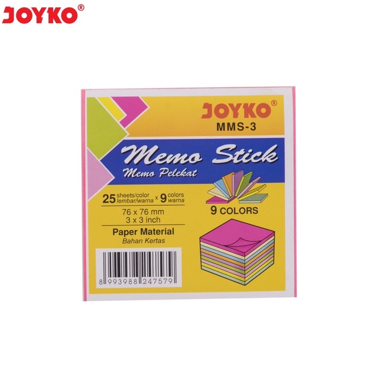 

Murah Terupdate Memo Stick Sticky Note Kertas Memo Memo Tempel Joyko MMS3