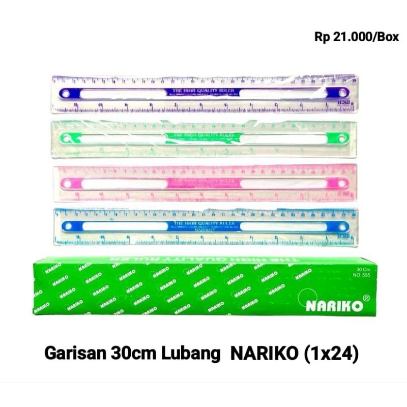 

(1Box = 24Pcs) GARISAN LUBANG 30CM NARIKO, YAMATA, ATM/Penggaris/Garisan