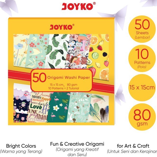 

Produk Original Origami Paper Kertas Lipat Seni Joyko OGP33 Mix Pattern 15 x 15 cm