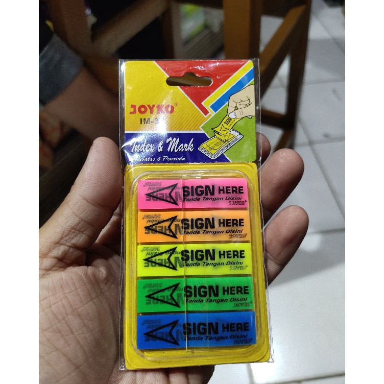 

Sekarang Laris Index Mark Sign here Joyko IM37