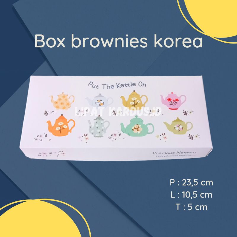 

box brownies korea/box kue bolu/box brownies/box proltape/snack box
