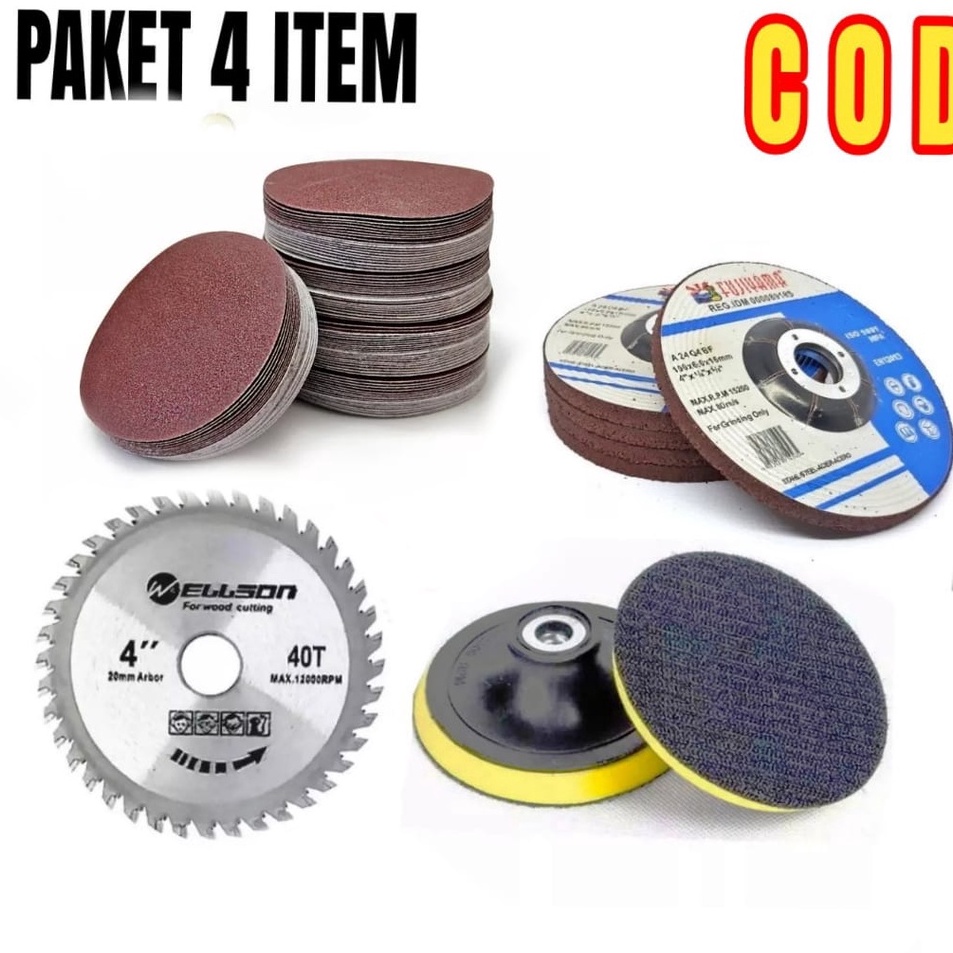 

Diskon Besar SPT Paket Mata Potong Besi dan Mata Poles Besi Gerinda 4 inch ASIA BAUT