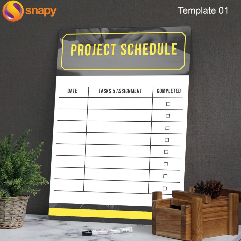 

Ready Terunik Snapy Weekly Planner Akrilik Wall Planner Dinding Schedule Board