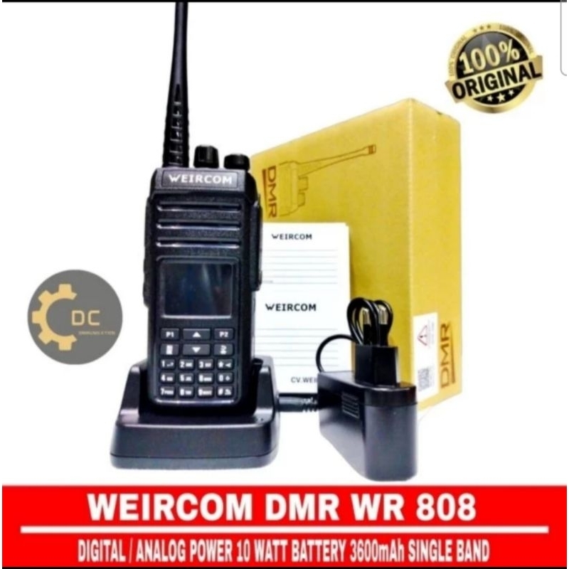 HT WEIRCOM WR 808 DMR DIGITAL ANALOG SINGELBAND VHF 136-174MHZ 10WAT
