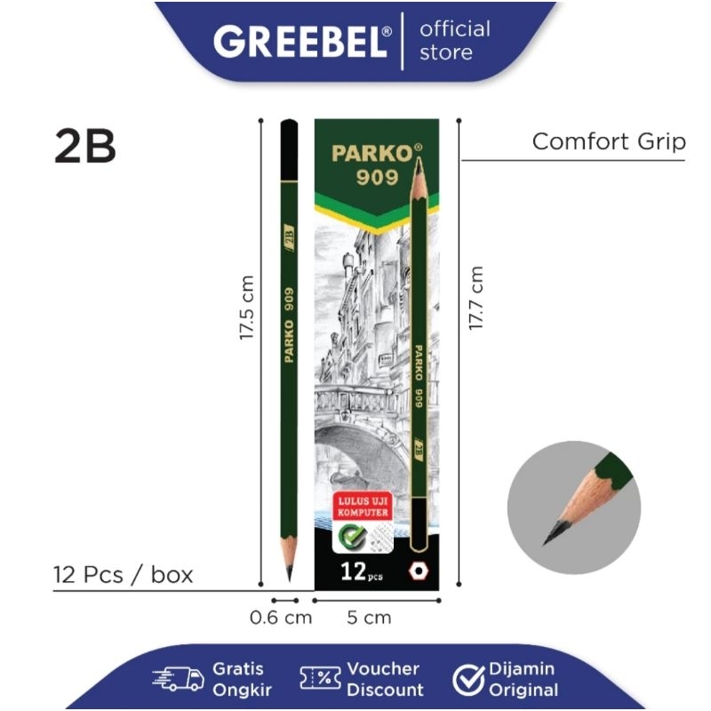 

PENSIL PARKO GREEBEL 2B 909