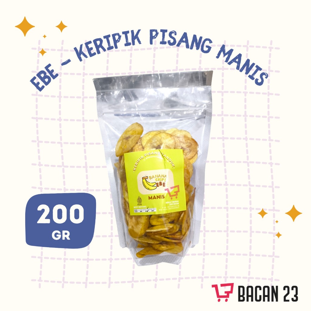 

Keripik Pisang Tanduk Ebe Rasa Manis (200 gr) / Keripik Lokal / Snack Lokal / Cemilan Enak