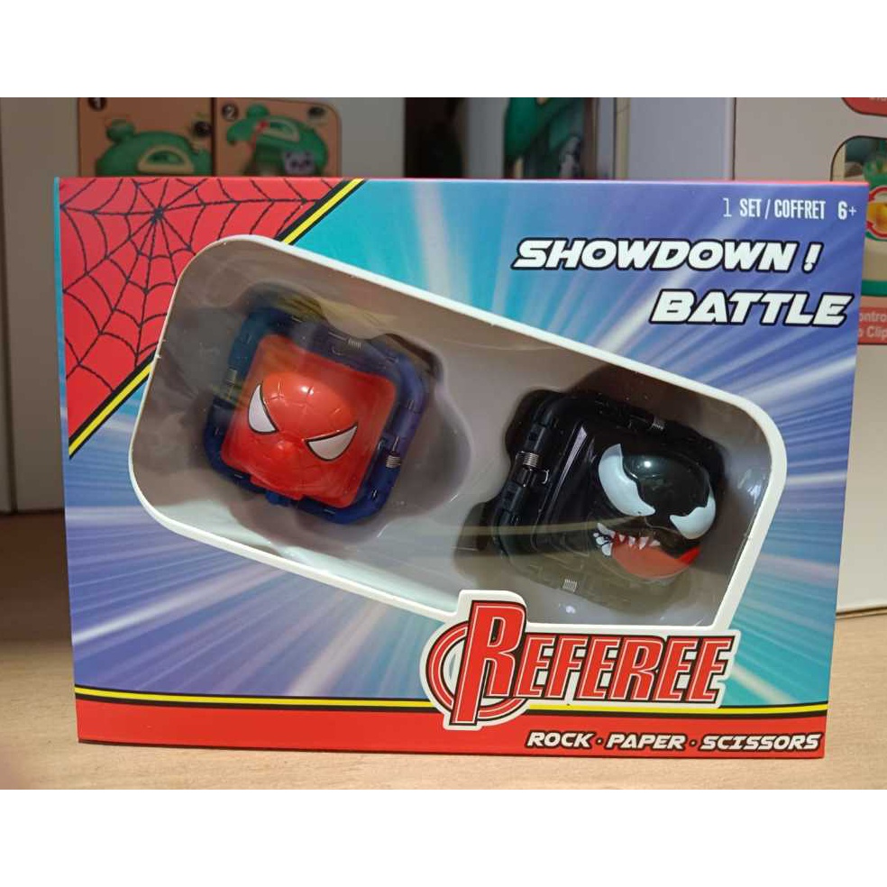 Battle Cube 2in1 Spiderman Mainan Anak Gunting Batu Kertas Suit Jepang ART F3O6