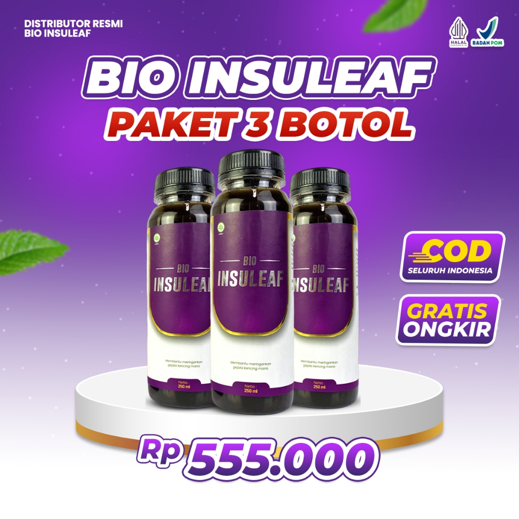 

Obat Diabetes Herbal Bio Insuleaf Turunkan Gula Darah 3 Botol