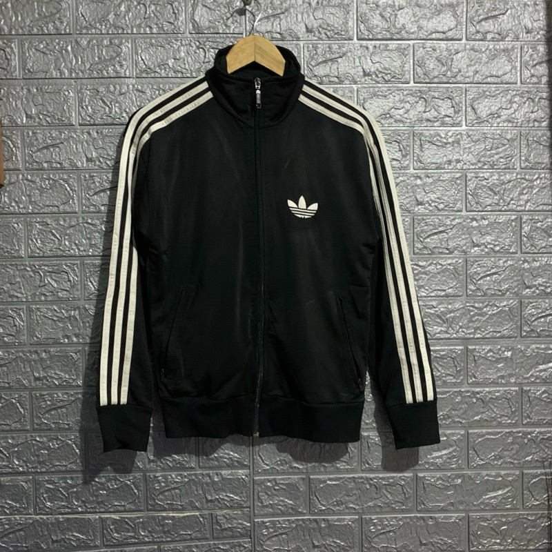 jaket hoodie zipper tracktop adidas garis tiga trifoil firebird europa