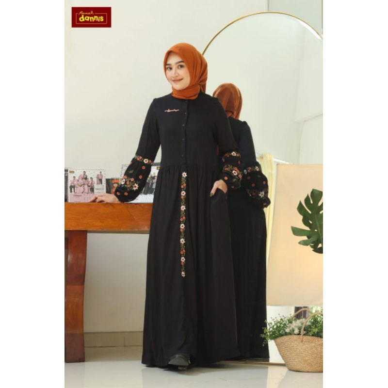 Dannis Reguler terbaru 2024 abaya hitam