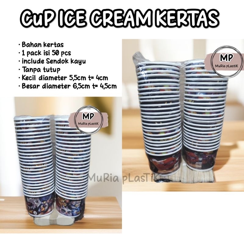 Cup Ice Cream Kertas