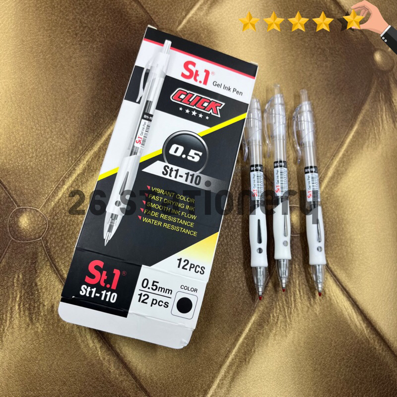 

Pulpen St.1 click/ pen gel hitam