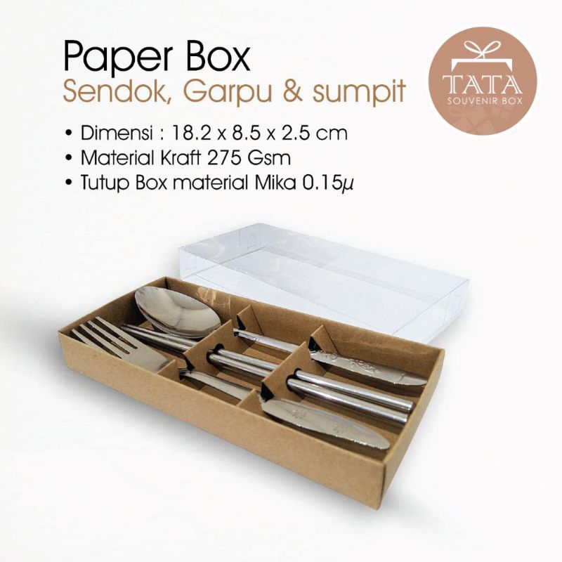 

Box Packaging 18,2 x 8,5 x 2,5 cm Kraft Tutup Mika