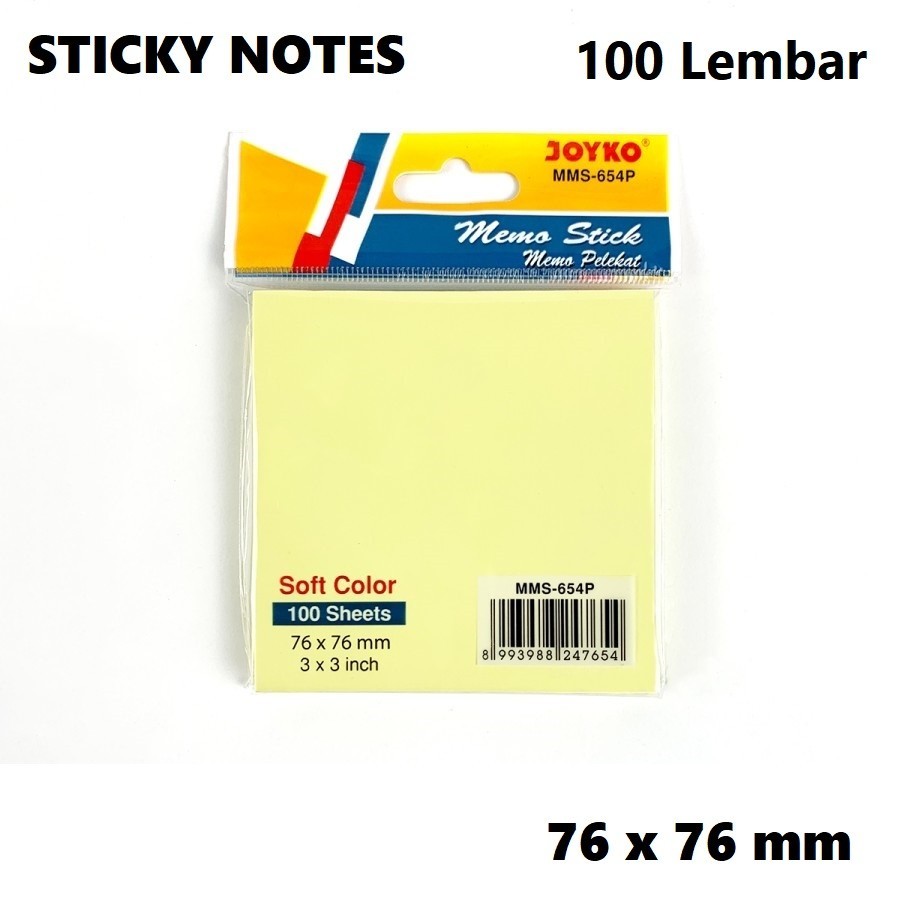 

Sticky Notes Memo Post 654P Uk. 76 x 76 mm (3 x 3'' inch)