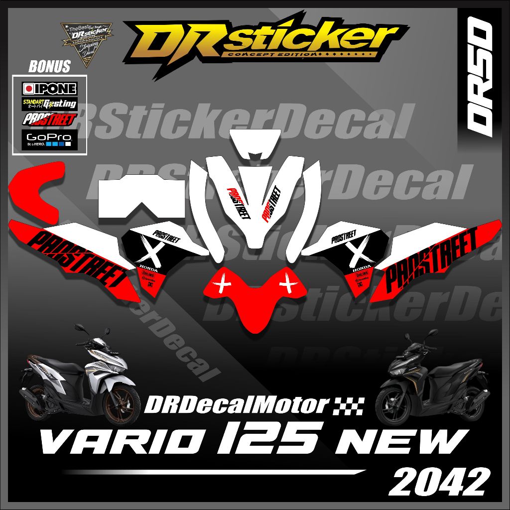 terbaru - stker decal vario 125 New motif prostreet full body decal stiker prostreet