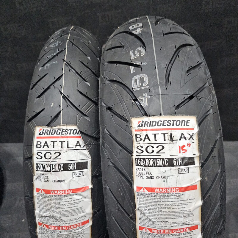 Ban Luar Bridgestone Battlax TMAX 120 70 15 Dan 160 60 15 New Produksi