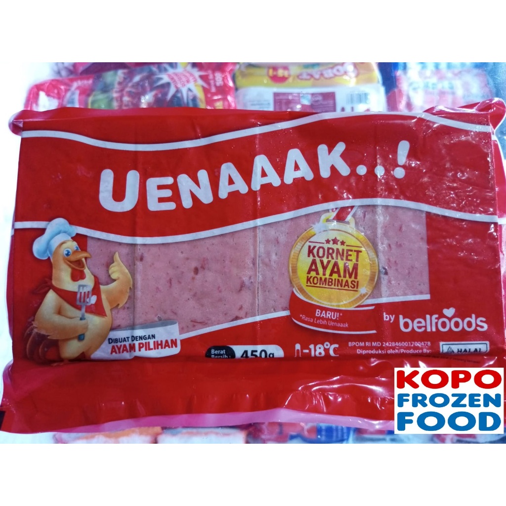 

Belfoods Uenak Kornet Ayam 450g (Tahan Suhu Ruangan 3Hari)