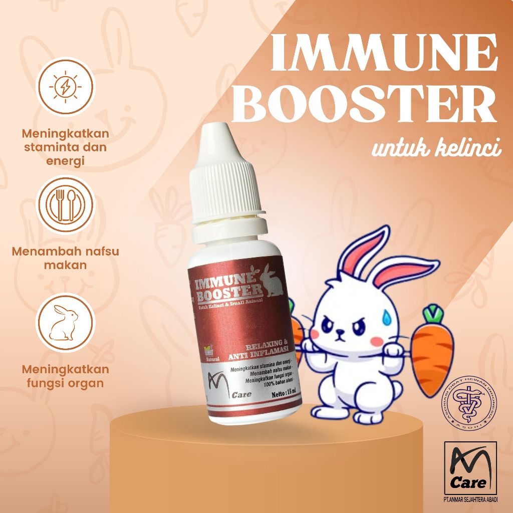 AMcare Immune Booster Kelinci 15ml ~ AM Care Vitamin Imun Kelinci