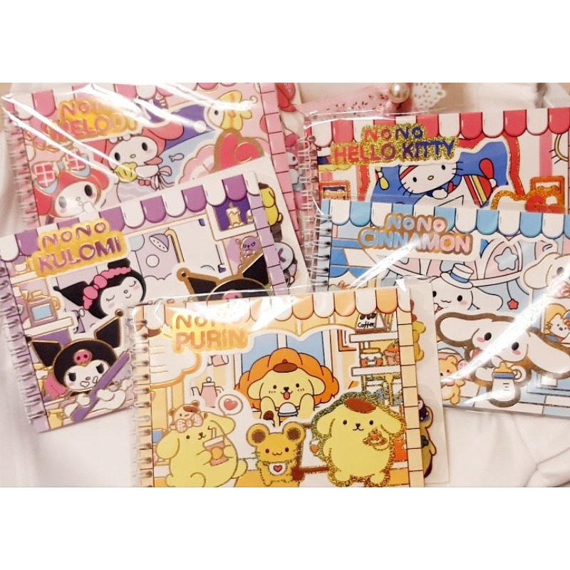 

[Jiwa Jelita] BISA COD ❤️ Stiker Buku Sanrio, Koleksi sticker buku spiral, buku Diary, cinnamorol, kuromi, purin, melody, hello kitty, karakter kartun lucu ❤ FREE BONUS