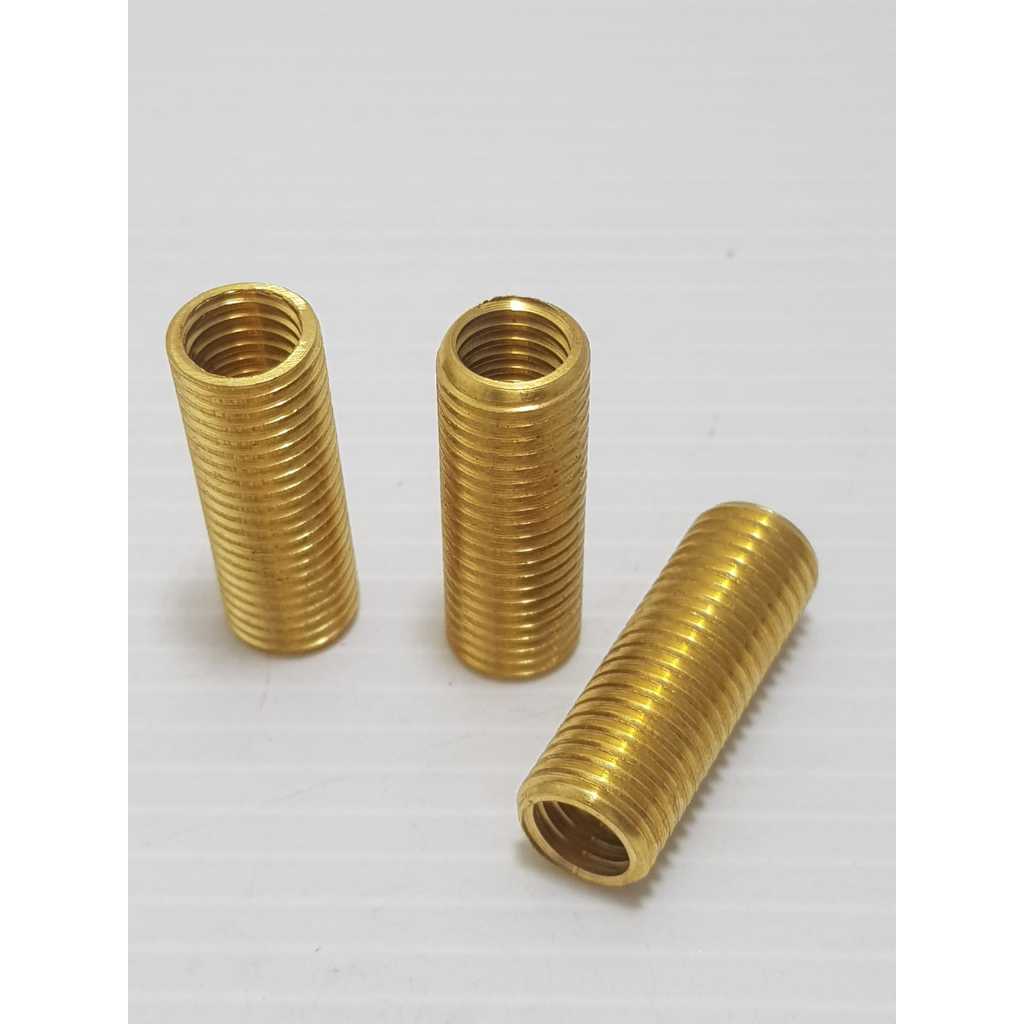 JUAL SOK DRAT LUAR DALAM MESIN BAHAN KUNINGAN (UKURAN DRAT DALAM M8 K12, UKURAN DRAT LUAR M10 K14)