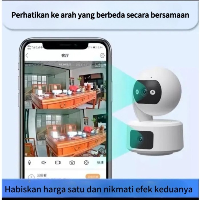 HK6406B CCTV Outdoor DUAL LENS IP66 Waterproof IP camera