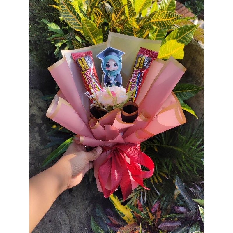 

buket wisuda murah buket wisuda simple buket Snack buket mix