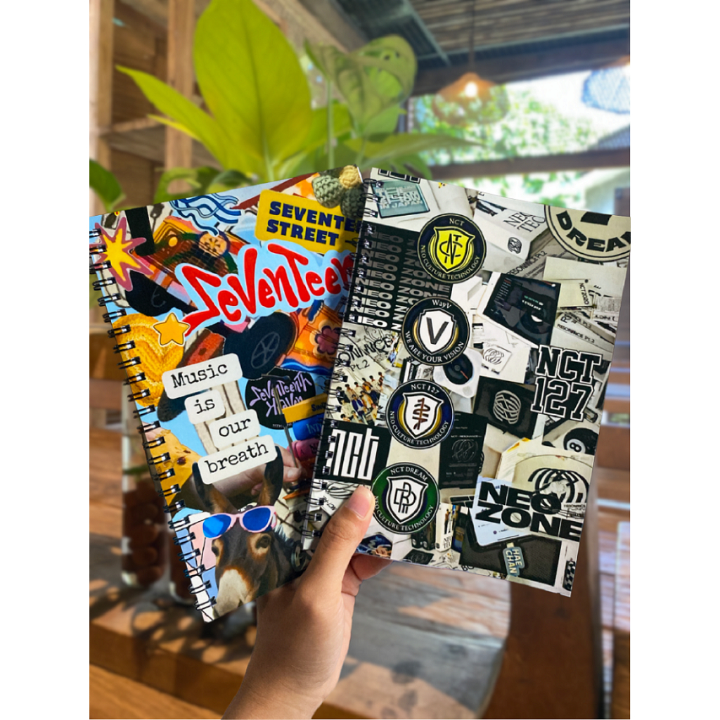 

NoteBook Spiral A5 K-POP IDOL AESPA NEW JEANS ENHYPEN LE SSERAFIM SEVENTEEN NCT 127 G-IDLE I'VE BLACKPINK RED VELVET SEVENTEEN STRAY KIDS BTS RIIZE TXT Buku Catatan Sekolah Korea Murah