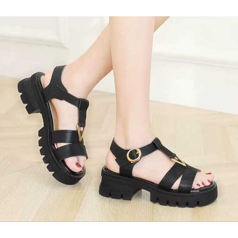 WEDGES SANDAL WANITA TALI BELAKANG-SANDAL WANITA AN06