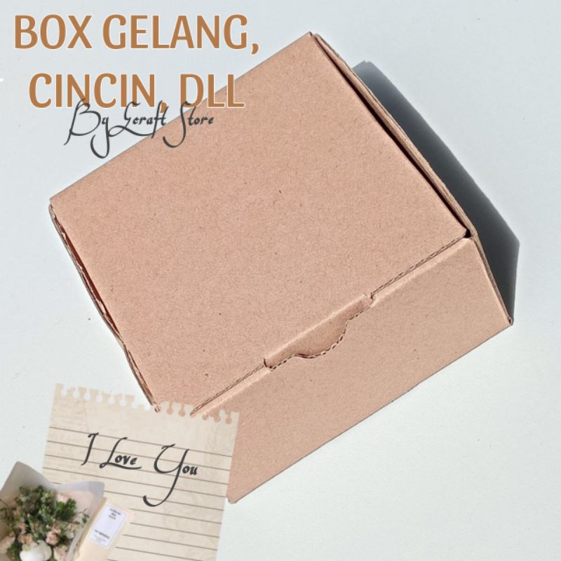 

Kardus Corrugated Die Cut 8x8x3 cm 10x10x5 cm Top Lock Kotak Dus hampers