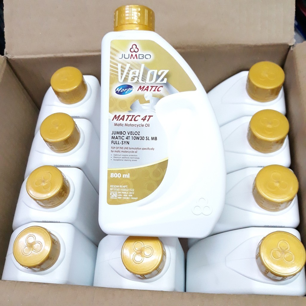 PAKET GROSIR OLI MOTOR MATIC JUMBO VELOZ (1 KOTAK = 12 BOTOL) 12 PCS