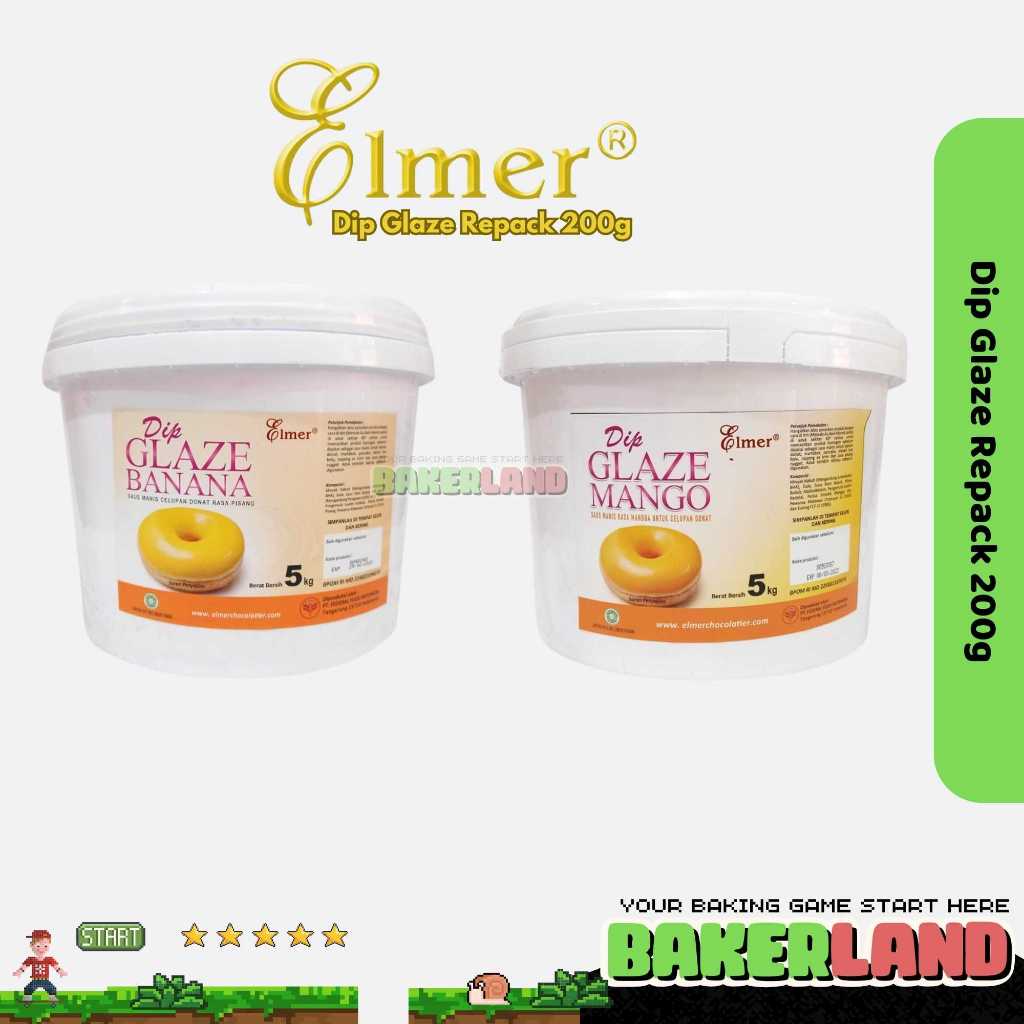 

Elmer Dip Glaze Repack 200g / Elmer Glaze / Toping Donat Glaze / Dip Glaze / Elmer Dip Glaze / Elmer Dip Glaze Mango / Elmer Dip Glaze Banana